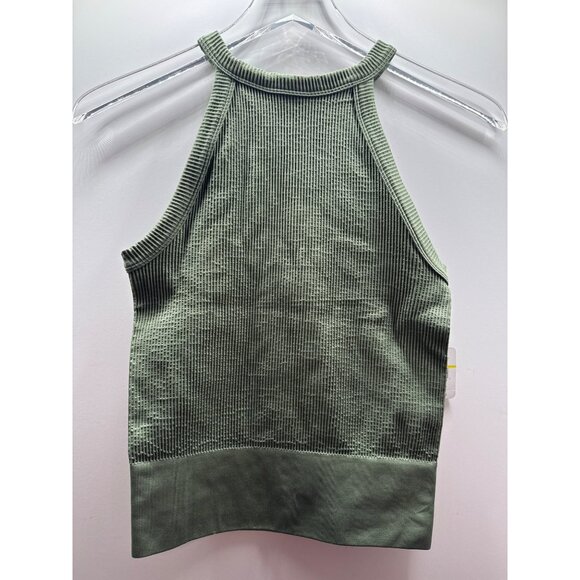 Intimately Free People Ribbed Army Green Tank Top M/L - Picture 1 of 5